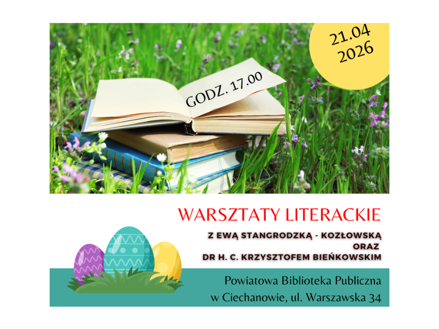 Warsztaty Literackie z Ewą Stangrodzką oraz dr h. c. Krzysztofem Bieńkowskim